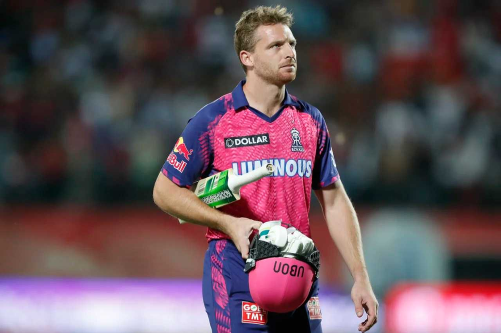 Jos Buttler scored 392 runs from 14 games for Rajasthan Royals in IPL 2023 _ Walking wicket (Images_ ©IPL_Twitter)