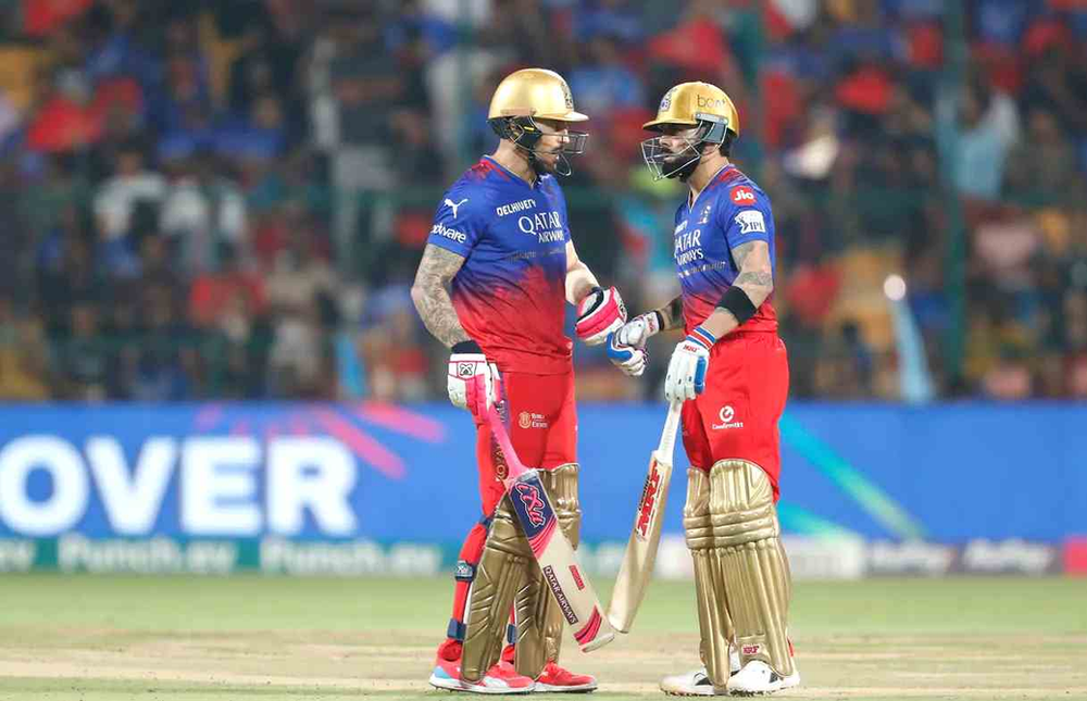IPL 2024, RCB vs GT: Faf Du Plessis, Virat Kohli added 92 off 35 balls | Walking Wicket (Images_ ©BCCI_IPLT20)