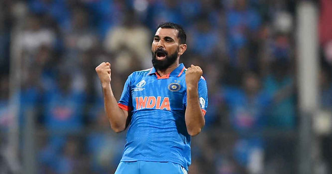 CWC 2023_ Mohammed Shami becomes the fastest bowler to take 50 wickets in ODI World Cup _ Walking Wicket (Photo_ ©BCCI_Twitter)