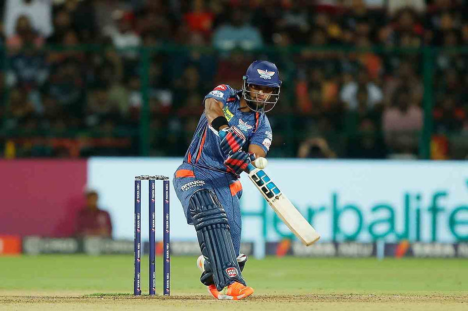 IPL 2023, RCB vs LSG, Top Performances_ Nicholas Pooran scored 19-ball 62 against RCB at Chinnaswamy _ Walking wicket (Images_ ©IPL_Twitter)