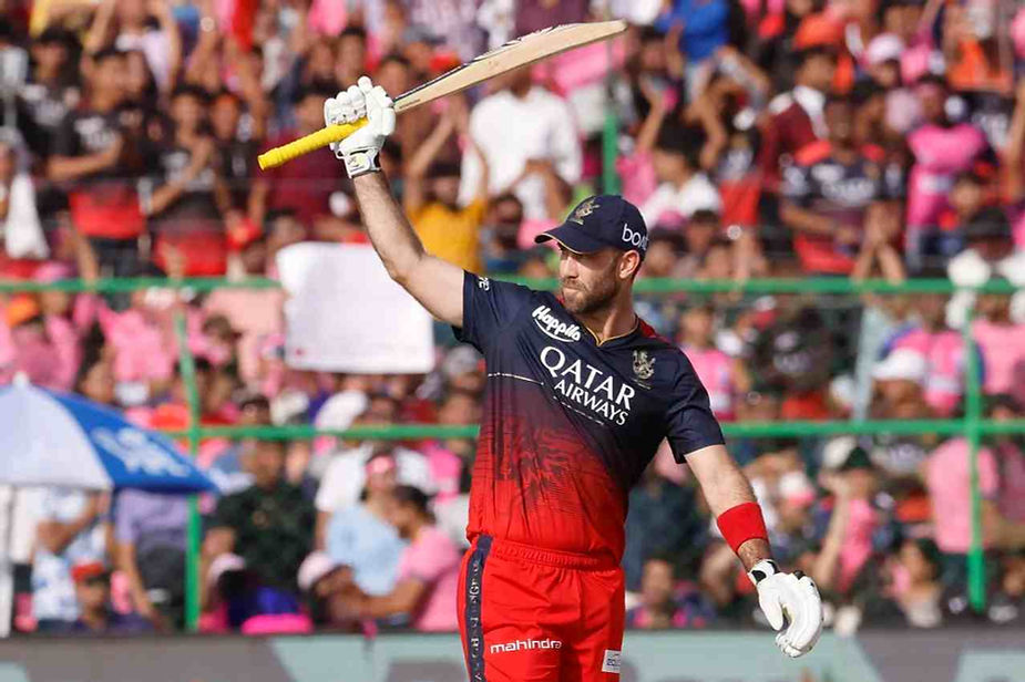 IPL 2023, RR vs RCB, Top Performances_ Glenn Maxwell scored 54 off 33 balls against RR; RCB beat RR _ Walking wicket (Images_ ©IPL_Twitter)
