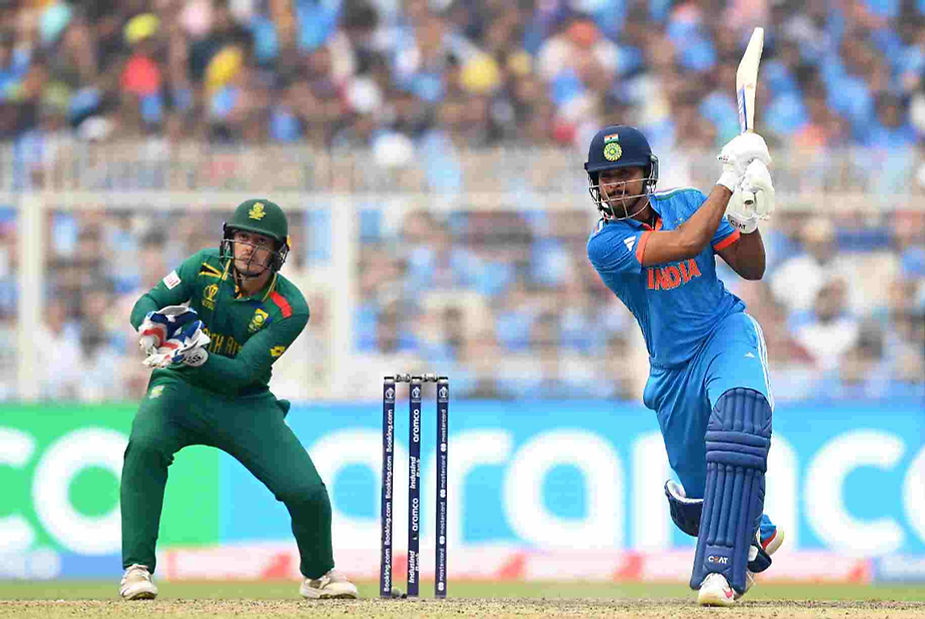 CWC 2023, India vs South Africa_ Shreyas Iyer scored gritty 77; India beat South Africa _ Walking Wicket (Photo_ ©BCCI_Twitter)