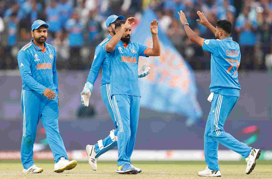 CWC 2023, India vs New Zealand_ Mohammed Shami took 5-54 against New Zealand _ Walking Wicket (Photo_ ©BCCI_Twitter)