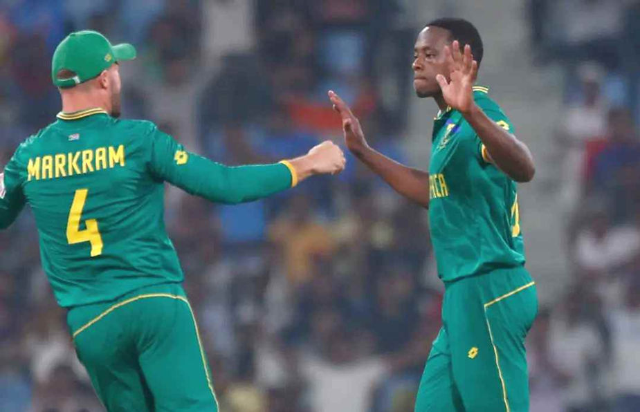 CWC 2023, Australia vs South Africa_ Kagiso Rabada took 3-33 against Australia  _  Walking Wicket (Photo_ ©proteasmencsa_Twitter)