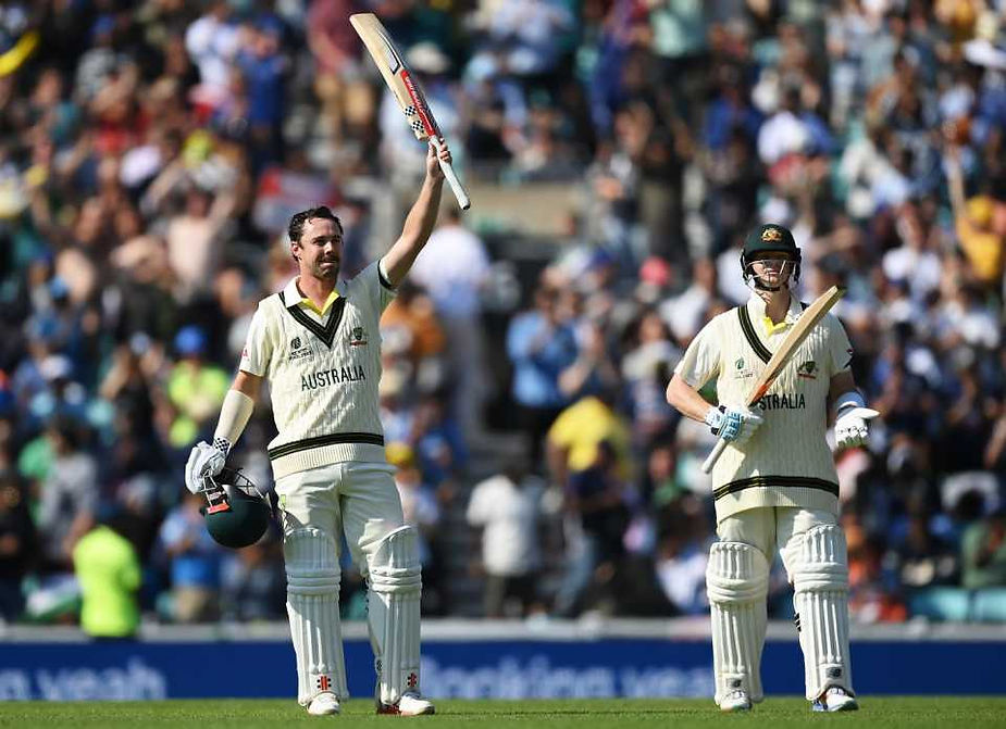 WTC Final 2023, Day 1, Aus vs Ind: Travis Head-Steve Smith put 251-run stand for 4th wicket in WTC Final 2023 | Walking Wicket (Images: ©ICC/Twitter)