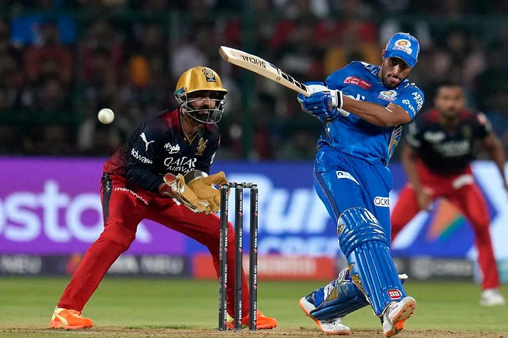 IPL 2023, RCB vs MI, Top Performances_ Tilak Varma scored 84 off 46 against MI _ Walking Wicket (Images_ ©IPL_Twitter)