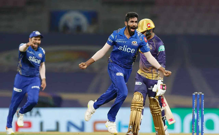 IPL 2022, MI vs KKR, Top Performances_ Jasprit Bumrah gets first fifer of his IPL career, Bumrah gets player of the match for 5-10 vs KKR_ Walking Wicket (Images ©BCCI_IPL)