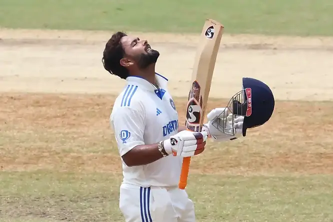 Rishabh Pant makes his red ball comeback after 2 years and scored hundred | Walking Wicket (Images_ ©X_Twitter)