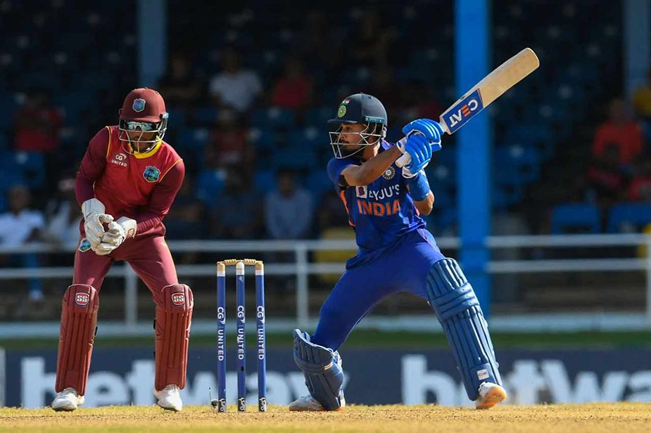 India vs West Indies, T20I Series 2022_ Shreyas Iyer has just scored 34 runs from 3 games against West Indies in T20I_ Walking Wicket (Source_ ©AFP_GettyImages)