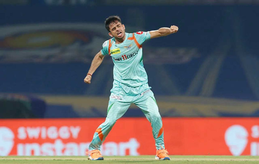 IPL 2022, LSG vs DC, Top Performances_ Ravi Bishnoi gets 2-22 for LSG against Delhi Capitals _ Walking Wicket (Images ©BCCI_IPL)