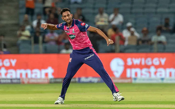 IPL 2022, RR vs SRH, Top Performances_ Prasidh Krishna takes 2-16 against SRH _ Walking Wicket (Image ©BCCI_IPL)