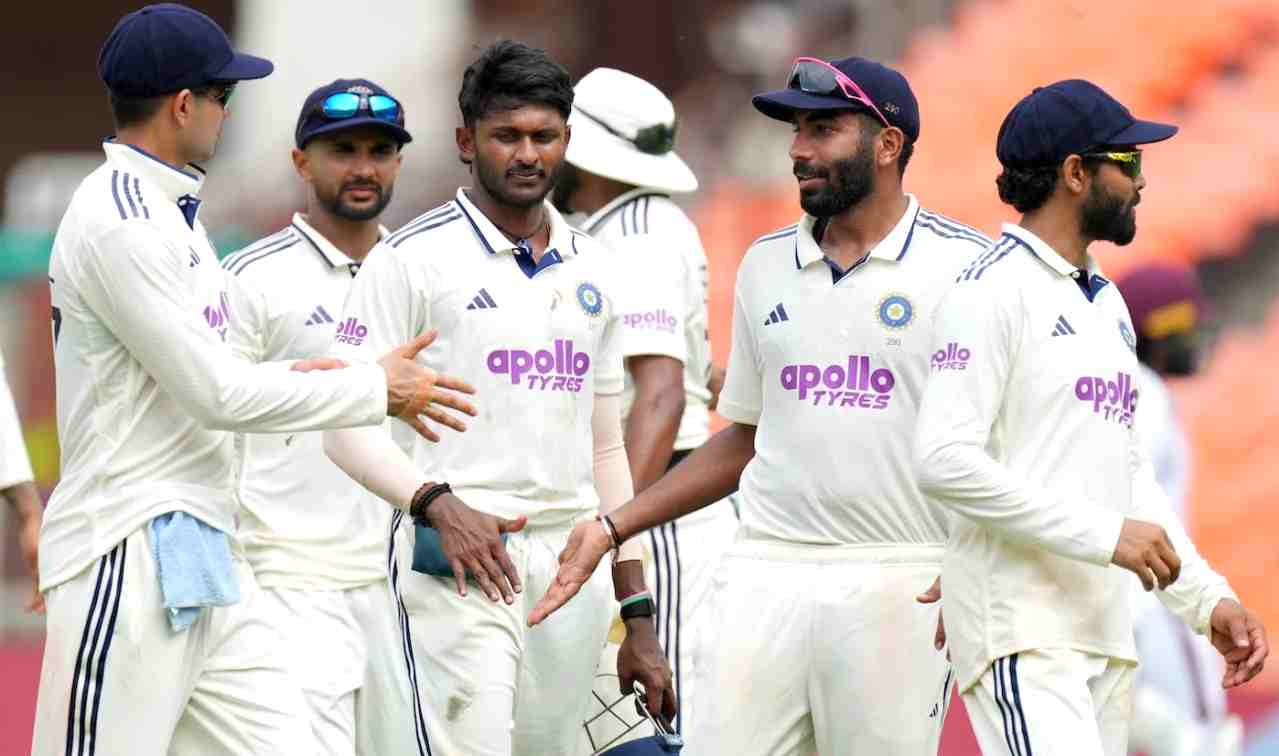 IND vs WI Ahmedabad Test spotlight on India’s team balance—three all-rounders, three bowlers, but no specialist batter after number five available.