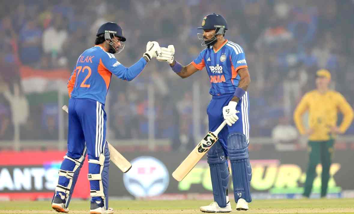 IND vs SA 5th T20I: Tilak Varma and Hardik Pandya smash 105 off 44 balls as India seal series 3-1.