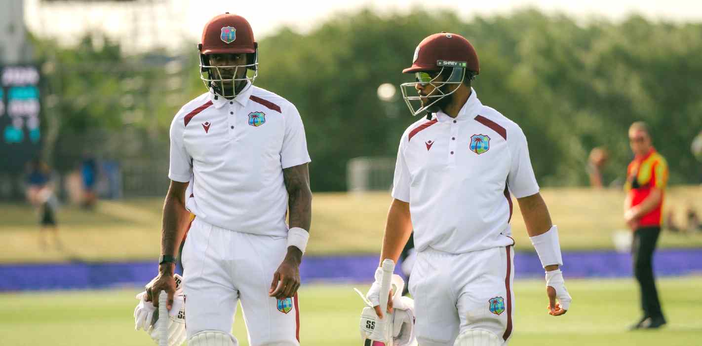 West Indies rescue a draw against New Zealand in Christchurch, scoring the second-highest fourth-innings total recorded in Tests.